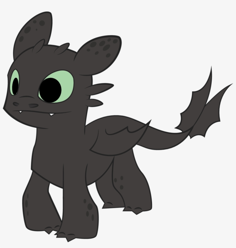 Baby, Barely Pony Related, Crossover, G4 Style, Hatchling, - My Little Pony Night Fury, transparent png #1954151