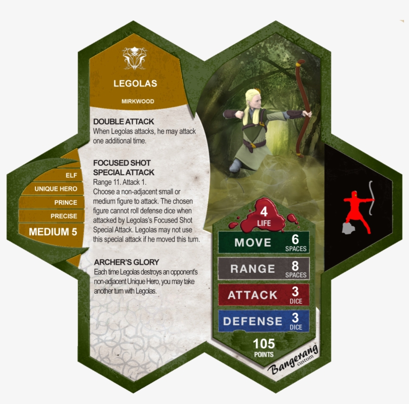 The Book Of Legolas - Heroscape Cards, transparent png #1954331