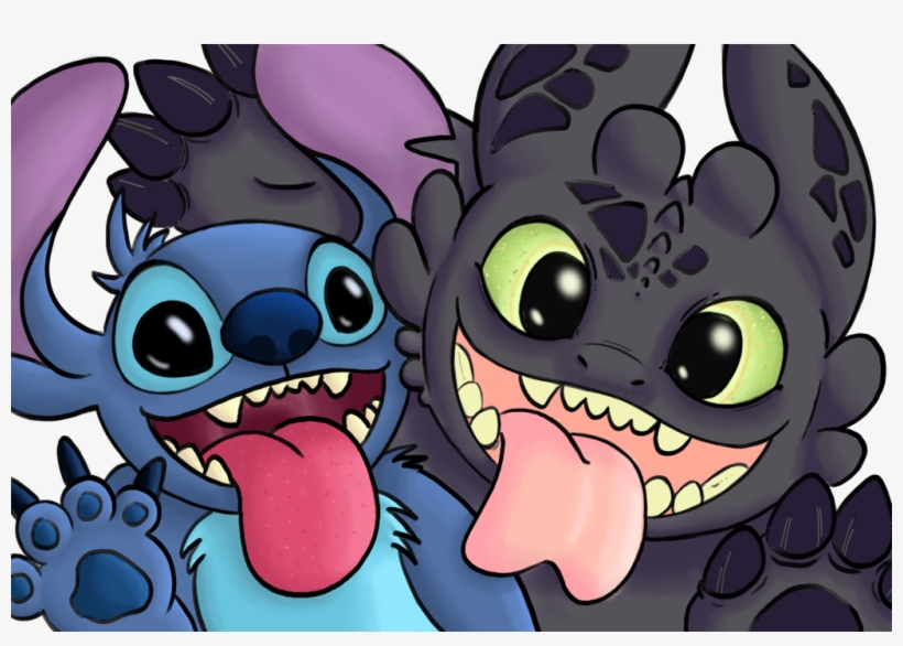 Backseat Drawing Spit Bros Paint Along Giveaway - Stitch And Toothless Drawing, transparent png #1954497