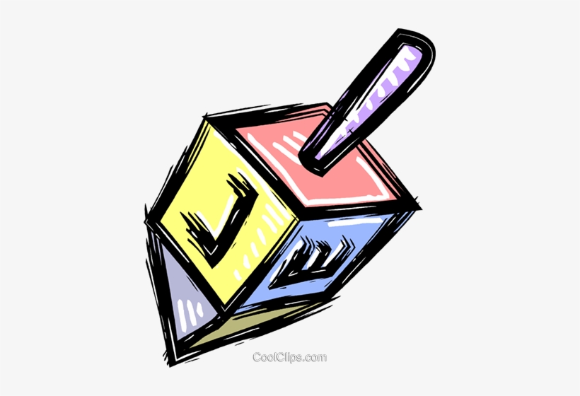 Spinning Dreidel Royalty Free Vector Clip Art Illustration - Sevivon Januca, transparent png #1954603