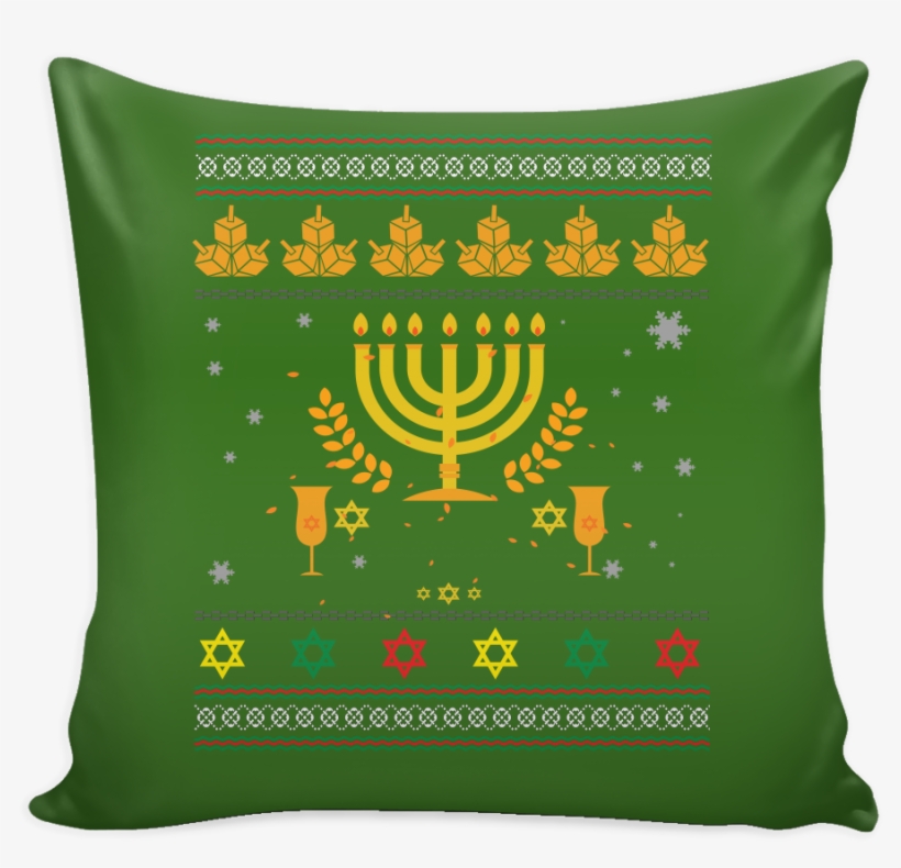 Happy Hanukkah Menorah Chanukah Dreidel Festive Funny - Throw Pillow, transparent png #1954841