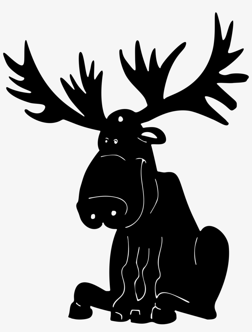 This Free Icons Png Design Of Cartoon Moose Silhouette, transparent png #1955932