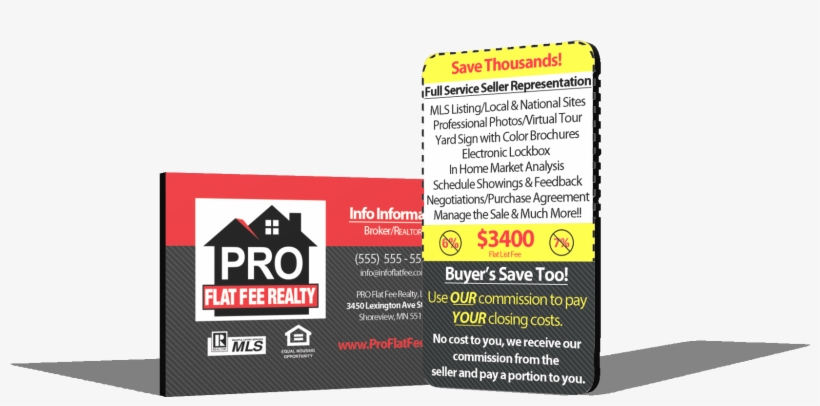 Pro Flat Fee Business Cards - Pro Flat Fee Realty, transparent png #1956987