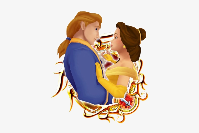 Prince & Belle - Belle & Prince Adam Kingdom Hearts, transparent png #1957561