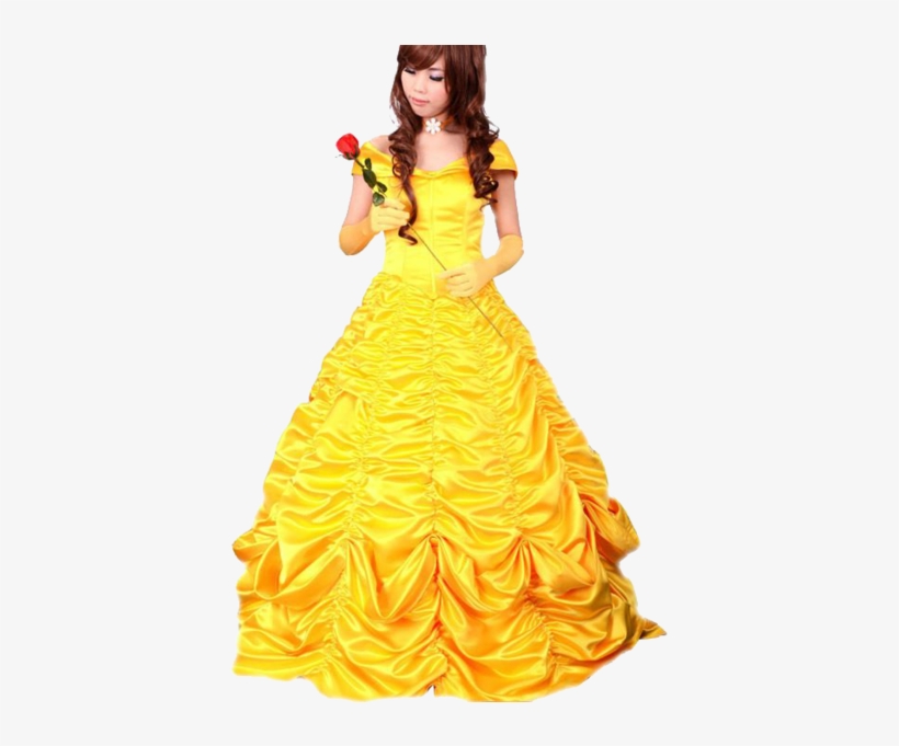 Small - Princess Belle Gown Dress, transparent png #1957620