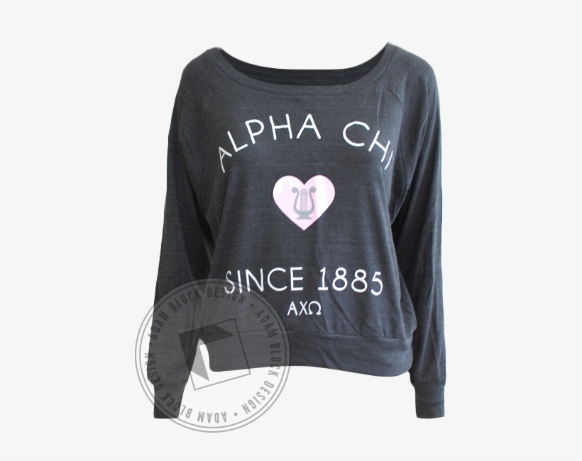 Alpha Chi Omega Symbol Long Sleeve - Heart, transparent png #1958601
