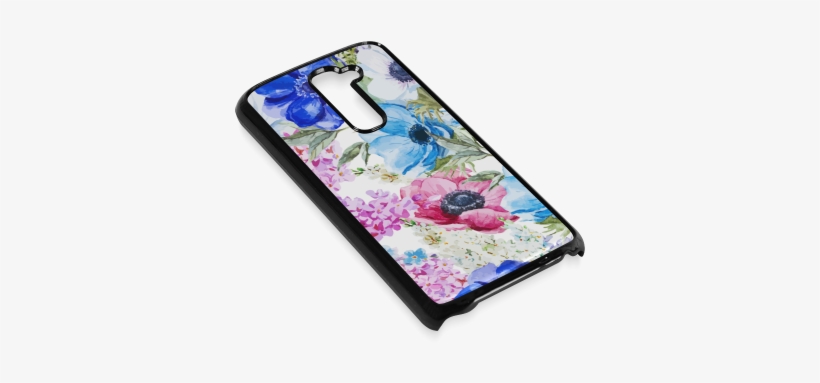 Watercolor Floral Pattern Hard Case For Lg G2 - Blaues Lila Watercolor-blumenmitternachtsmuster Teller, transparent png #1958830