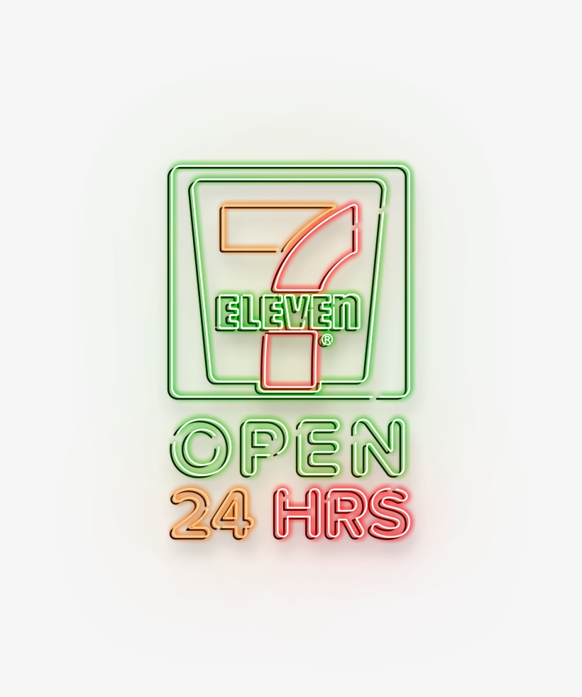 Why Convenience Stores - 7 Eleven 24 Hour Sign, transparent png #1958909