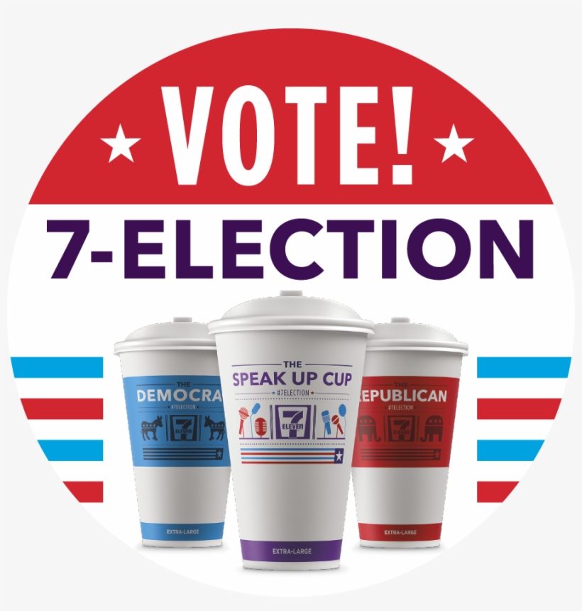 A Political Party Is Brewing At 7-eleven® Stores - 7 11 Election Day, transparent png #1959111