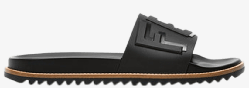 Fendi Logo Strap Slides - Sandal, transparent png #1959449