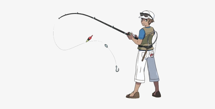 Man Fishing Png - Caña De Pescar Pokemon, transparent png #1960060