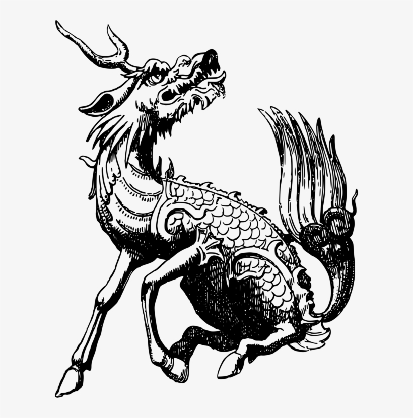 Chinese Dragon Drawing Mythology Saint George And The - Oriental Designs, transparent png #1960126