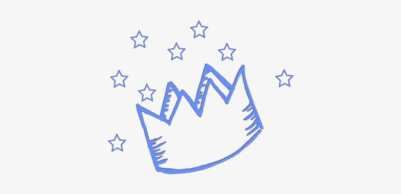 Ftestickers Doodle Doodleart Crown Blue Cute - Cute Doodles Transparent Background, transparent png #1960441
