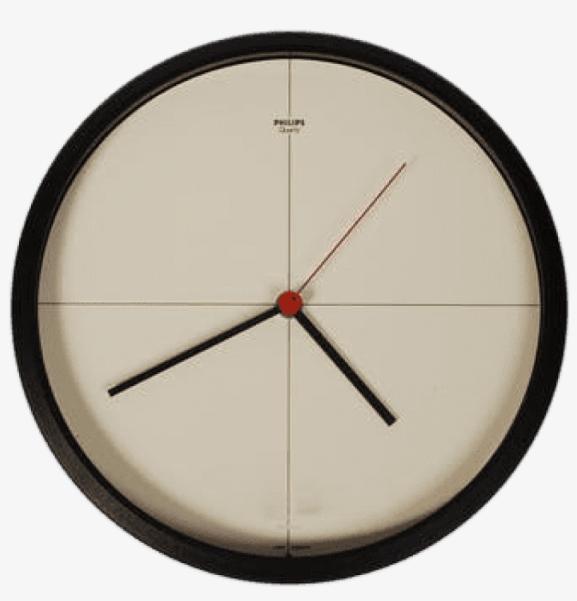 Wall Clock Philips Quartz From West Germany 80s - 80s Wall Clock, transparent png #1960629