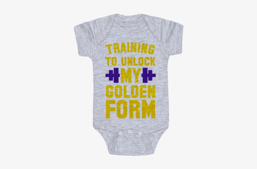 Training To Unlock My Golden Form Baby Onesy - Daddy Game Onesies, transparent png #1960966