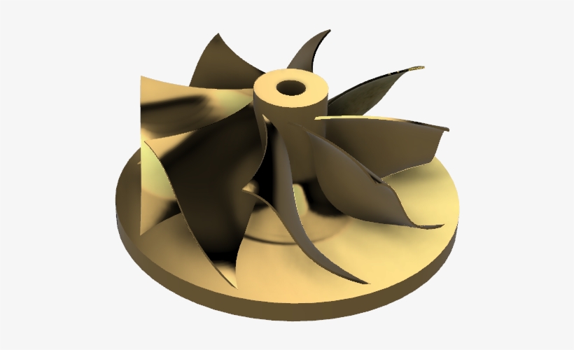 Autodesk Fusion360 Turbocharger Impeller V5 - Rose, transparent png #1962125