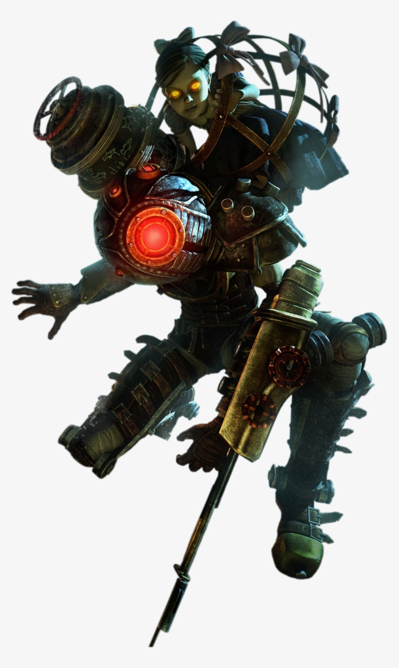 Bioshock 2 Big Sister With A Little Sister On Her Psd28429 - Big Sister Little Sister Bioshock, transparent png #1962128