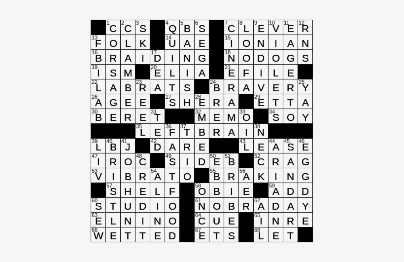 1011-18 Ny Times Crossword 11 Oct 18, Thursday - Crossword Of Justice, transparent png #1962369