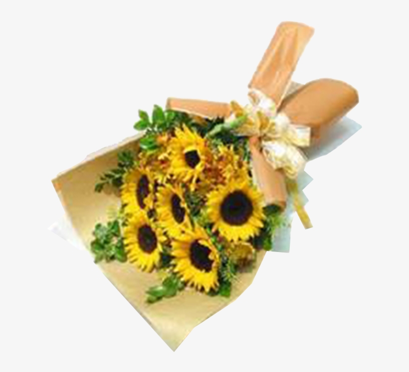 Ramo 12 Girasoles - Sunflower Bouquet For Graduation, transparent png #1962436