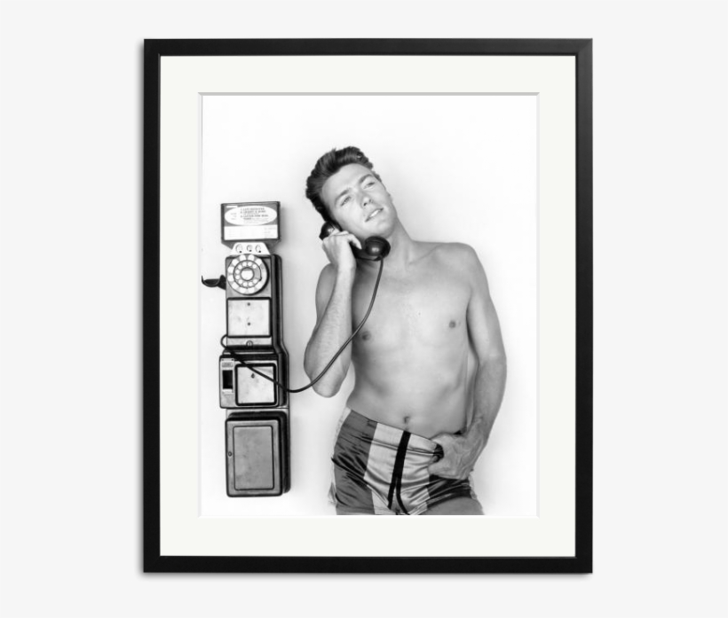 Clint Eastwood Talks On A Pay Phone Outside His Home - Clint Eastwood Young Sexy, transparent png #1963071