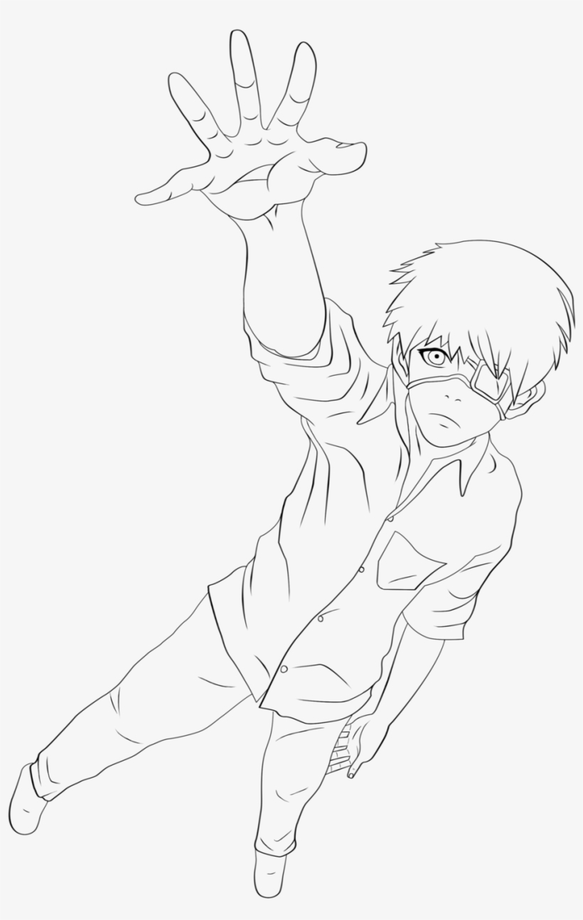 Quick Tokyo Ghoul Coloring Pages Ken Kaneki Lineart - Tokyo Ghoul Line Drawing, transparent png #1963913