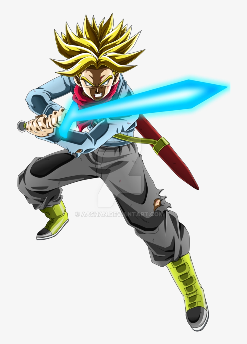 Future Trunks Super Saiyan Rage With Spirit Sword By - Mirai Trunks Ssj Rage, transparent png #1964717