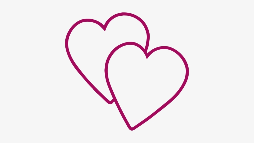 Double Hearts Facebook - Double Heart Shape Png, transparent png #1964977