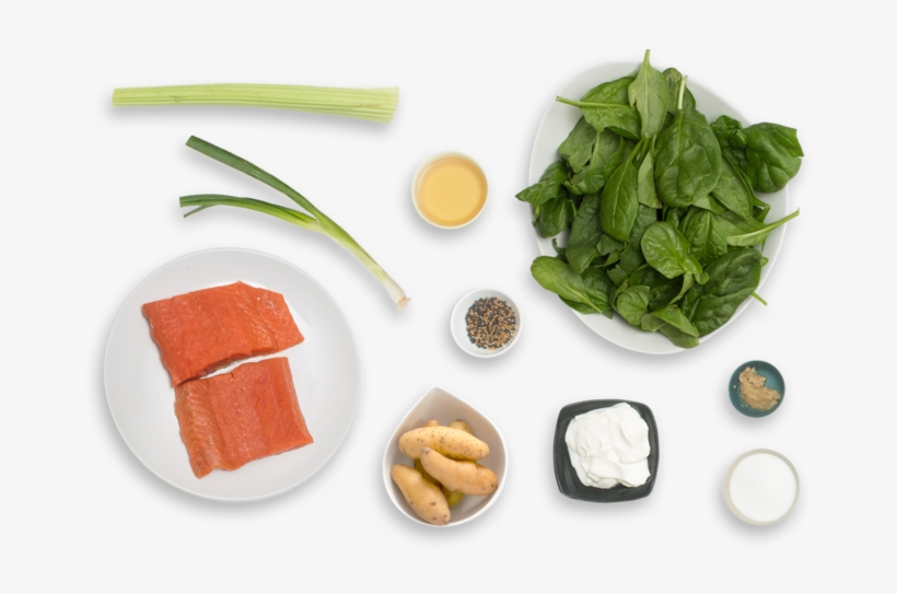 Seared Salmon & "green" Potato Salad With Pickled Mustard - Gnocchi, transparent png #1965168