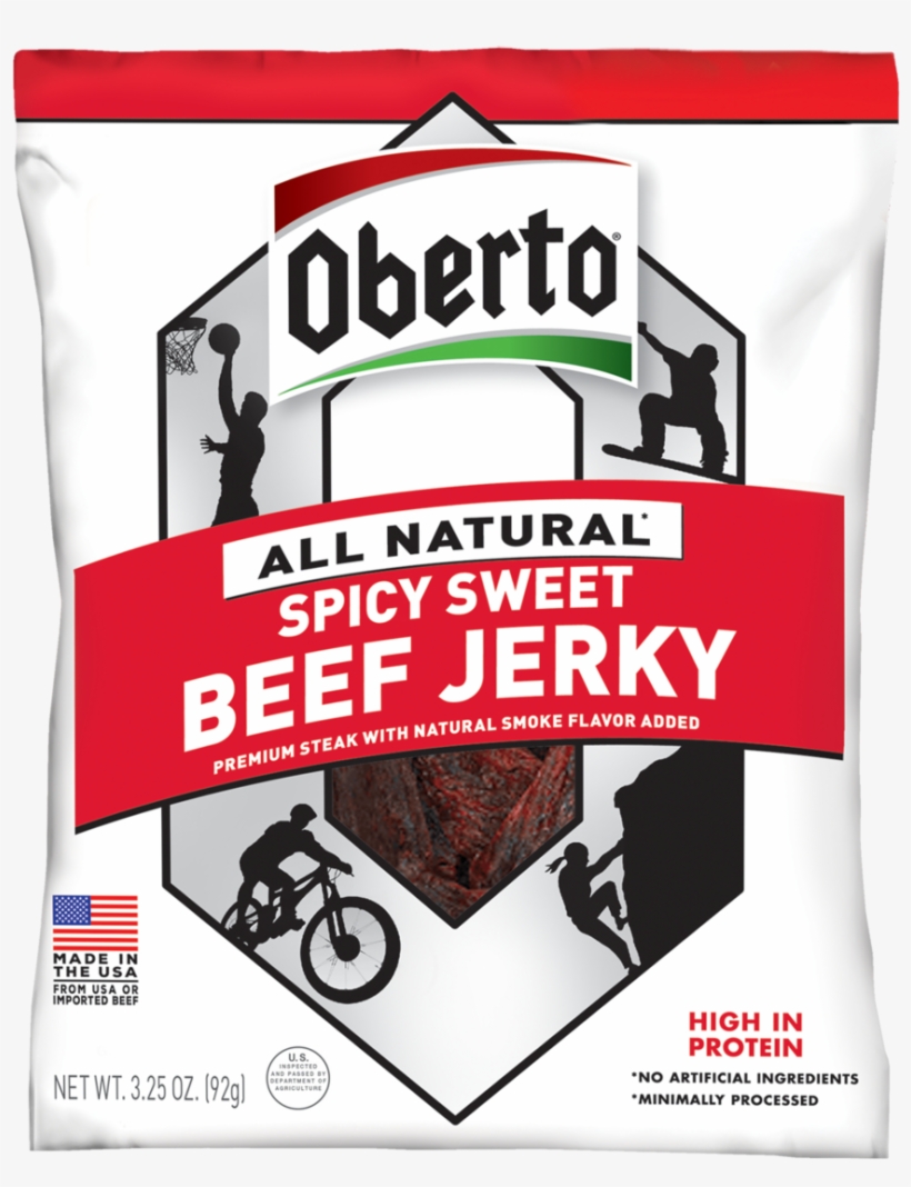 Spicy Sweet Web - Oberto All Natural Beef Jerky Teriyaki, transparent png #1966368
