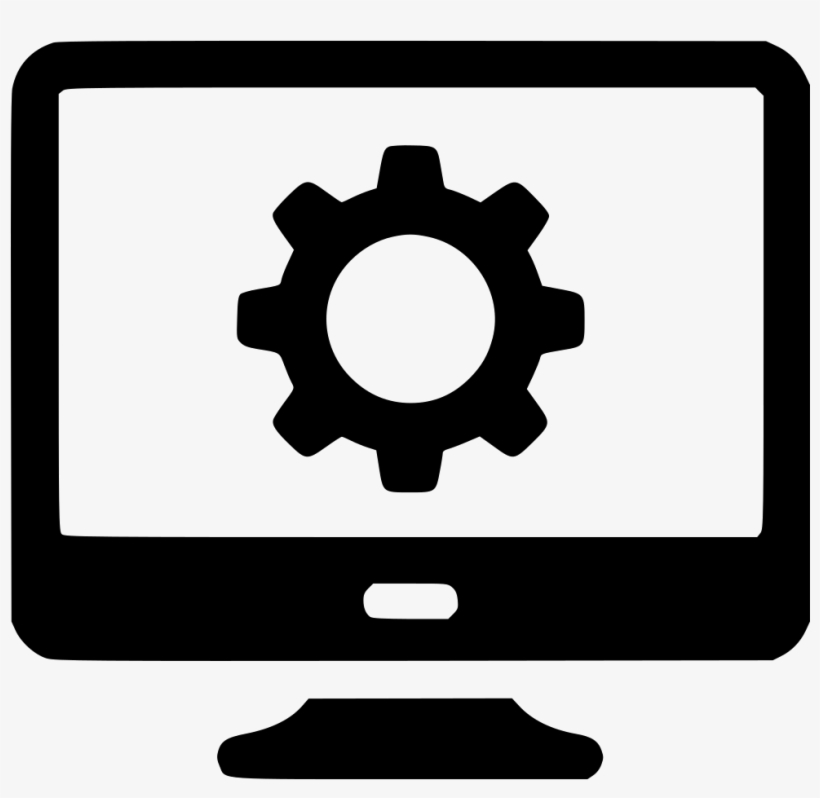 Control Computer Cog Gear Pc Monitor Screen Management - Control Management Icon, transparent png #1966815