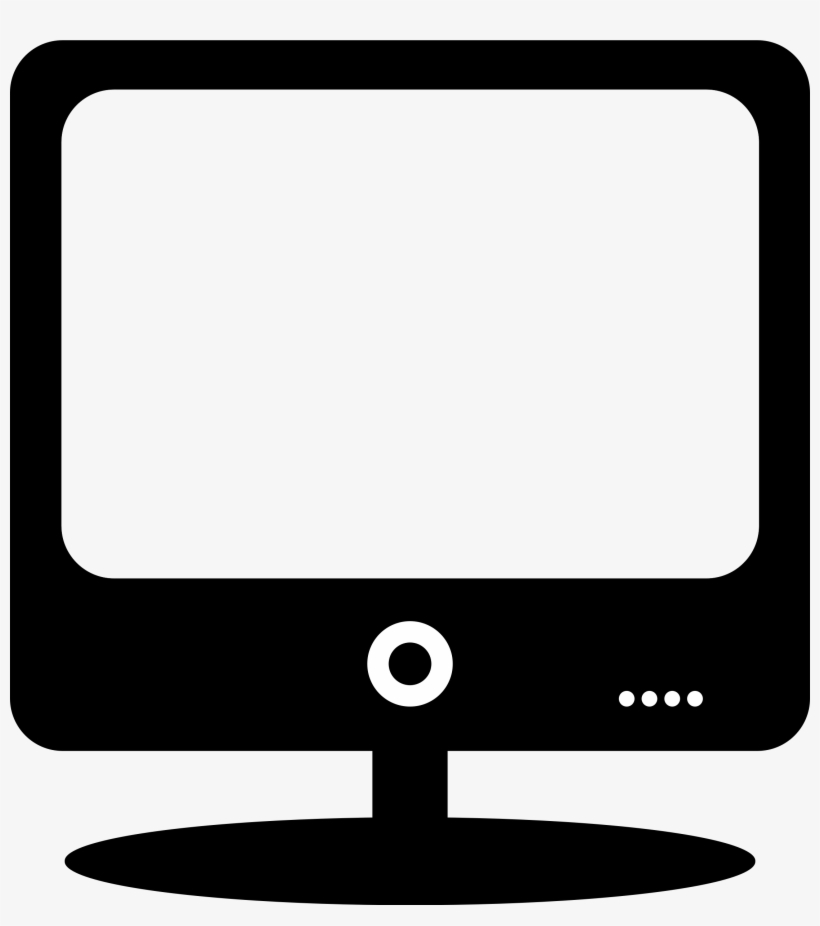 Computer Monitor Modern Icon - Computer Black Clip Art, transparent png #1966847