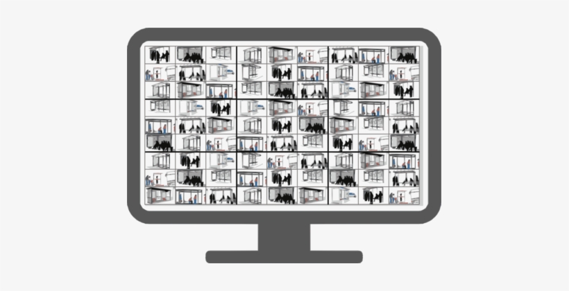 Closed-circuit Television Camera Matrix Computer Monitors - Cctv Monitor Matrix, transparent png #1967002