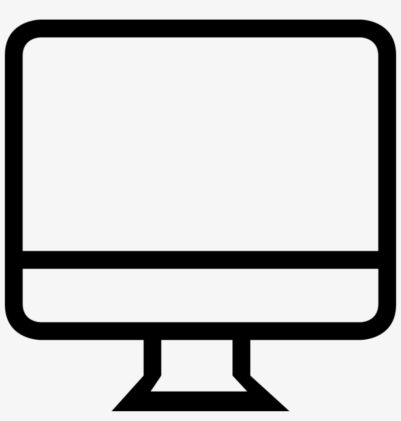 Computer Monitor Outline - Computer Outline Icon, transparent png #1967028