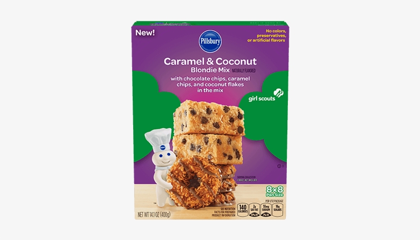 Girl Scouts™ Caramel & Coconut Blondie Mix - Pillsbury Girl Scout Mix, transparent png #1967632