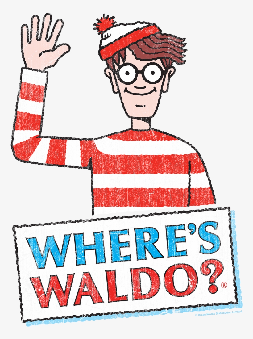 Where's Waldo Waldo Wave Men's Crewneck Sweatshirt - Where's Waldo Logo Png, transparent png #1967652