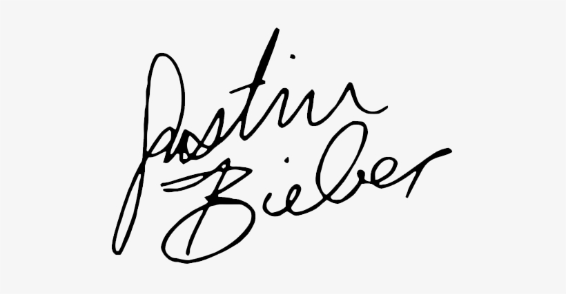 Tumblr Transparent One Direction Banner - Justin Bieber Signature, transparent png #1967850