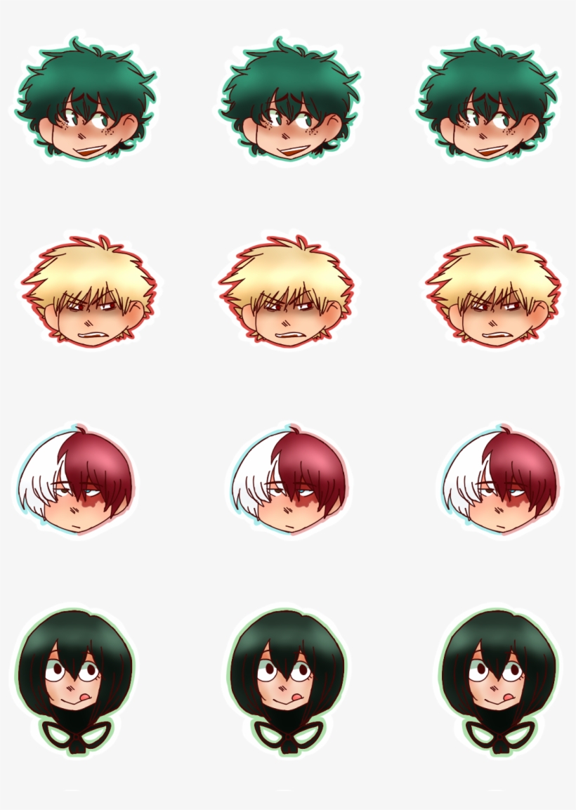 Set1 Original - My Hero Academia Sticker Pack, transparent png #1967971