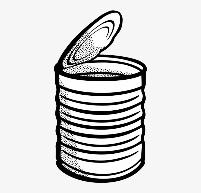 Campbell's Soup Cans Tin Can Beverage Can Metal Can - Can Clipart Black And White, transparent png #1968144