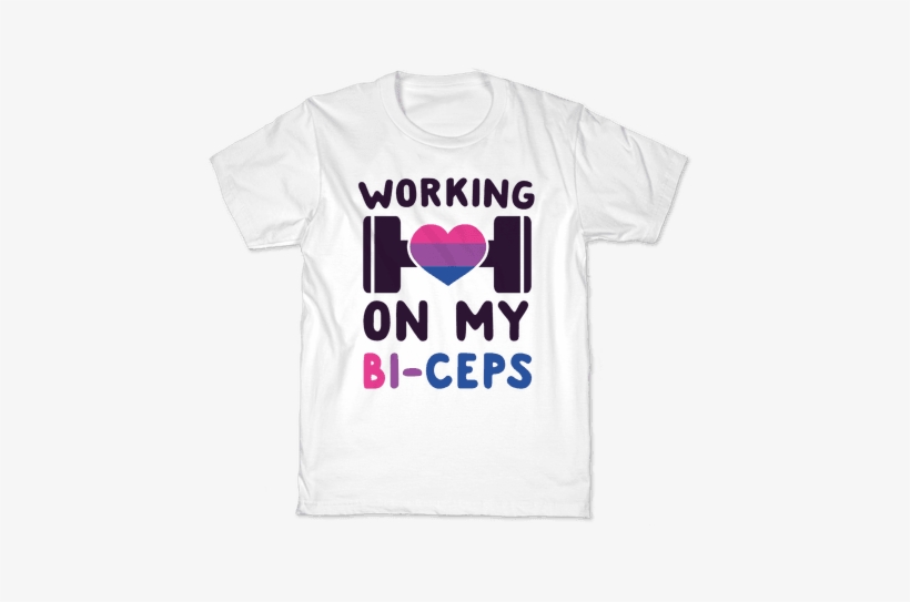 Working On My Bi Ceps Kids T Shirt - Long Distance Relationship Couples Tee Shirts, transparent png #1968261