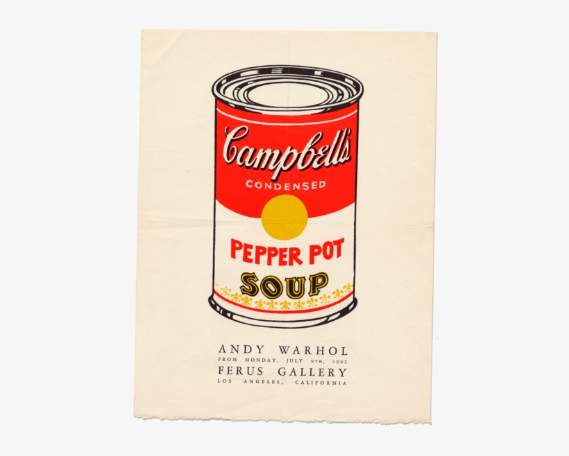Soup Can On A Piece Of Paper - Small Campbell Soup Andy Warhol, transparent png #1968264
