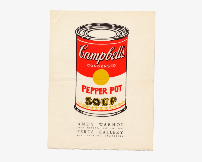 Soup Can On A Piece Of Paper - Small Campbell Soup Andy Warhol, transparent png #1968264