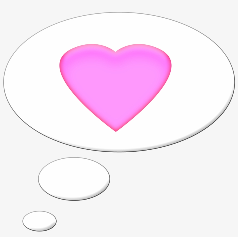Pink Speech Bubble Heart - Heart, transparent png #1968781
