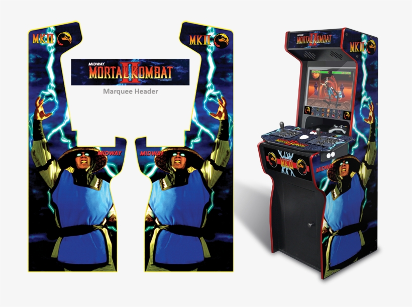 Custom Permanent Full Size Mortal Kombat Ii Inspired - Arcade Mortal Kombat 2, transparent png #1969576