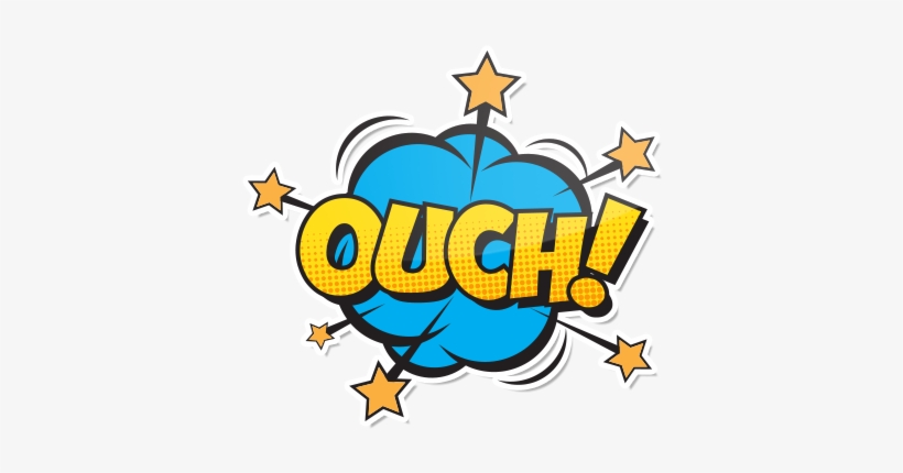 Comic Words Messages Sticker-4 - Onomatopoeia Ouch, transparent png #1969643