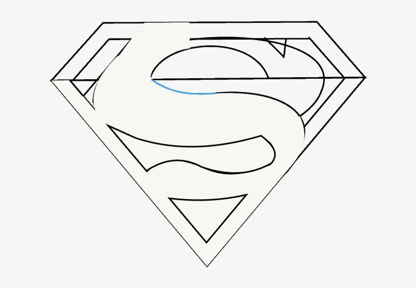 How To Draw Superman Logo - Drawing, transparent png #1969693
