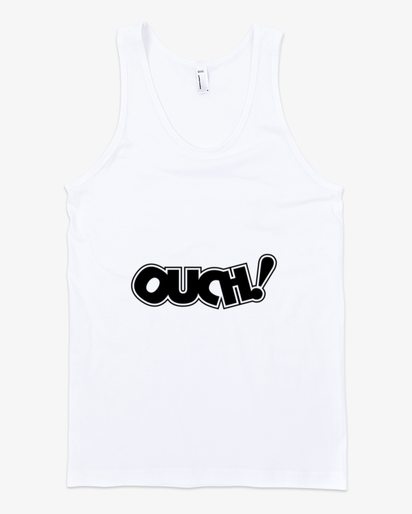Ouch Fine Jersey Tank Top Unisex By Itee - Girl Shirt Transparent Background, transparent png #1969920