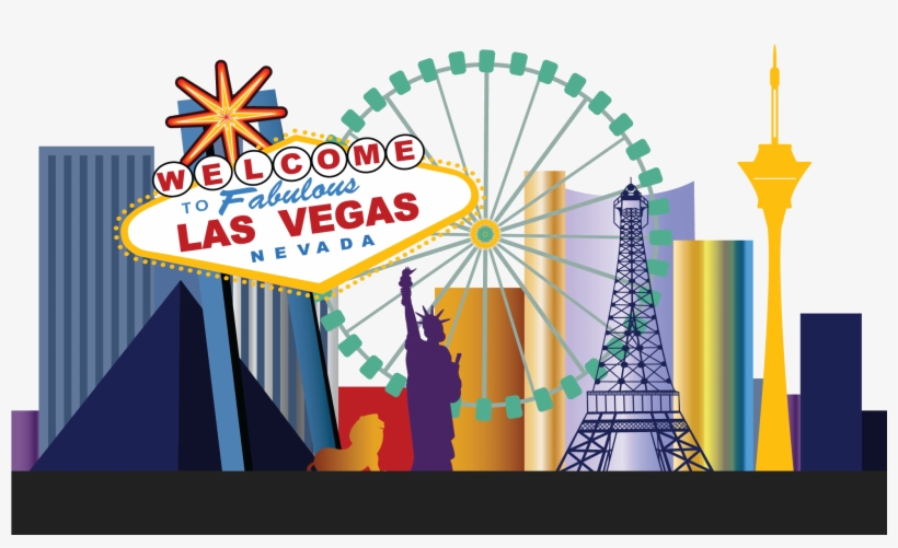 Use Your Las Vegas Mailing Address For Personal Or - Las Vegas Skyline Cartoon, transparent png #1971329