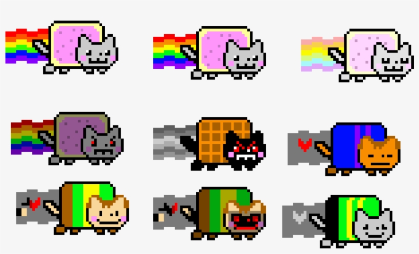 Nyan Cat Different Versions - Nyan Cat, transparent png #1971733