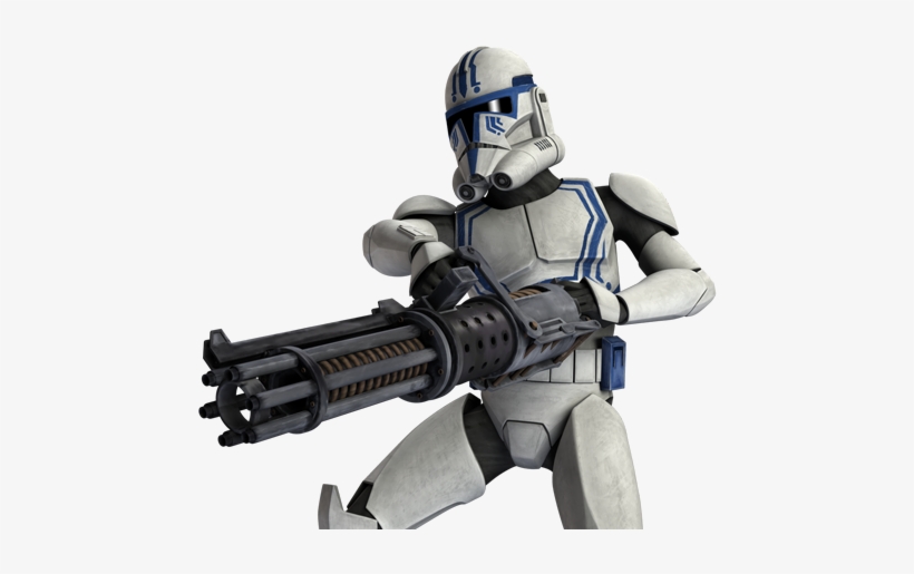 Hardcase In Phase 2 Armor With A Z-6 Rotary Cannon - Star Wars The Clone Wars 501st Troopers, transparent png #1971879