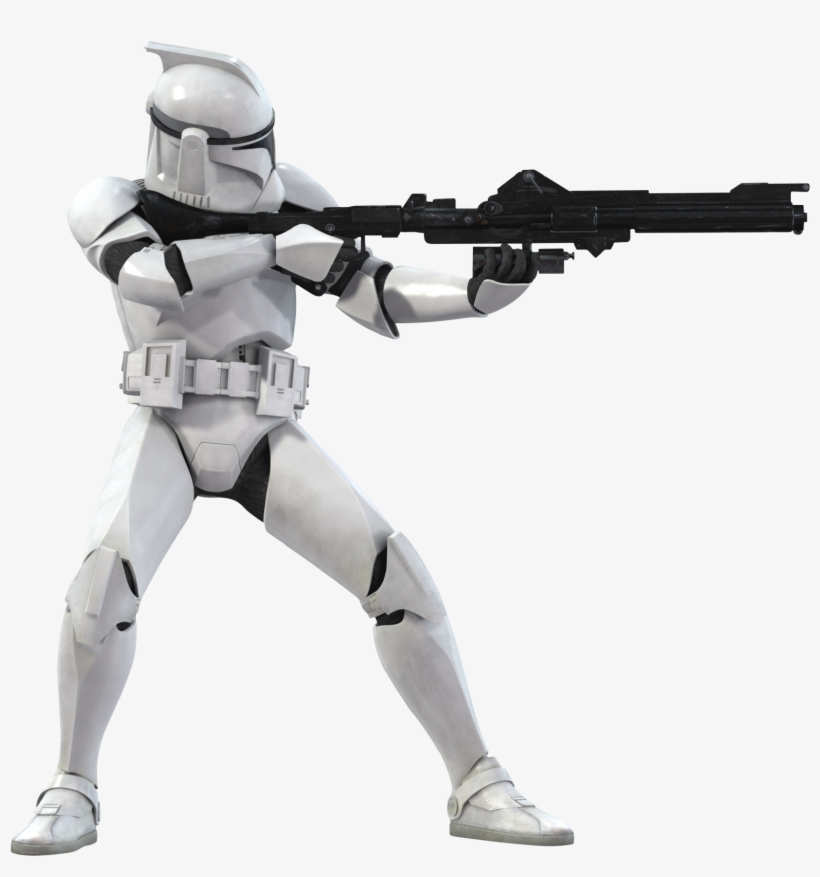 A Clone Trooper Using A Dc-15a - Star Wars Clone Png, transparent png #1972057